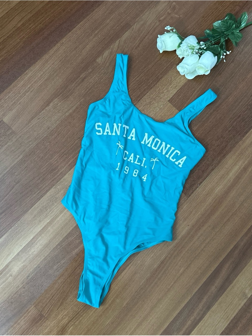 Santa Monica Graphic One-Piece Swimsuit - Teal